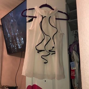 Off White Ruffled Blouse